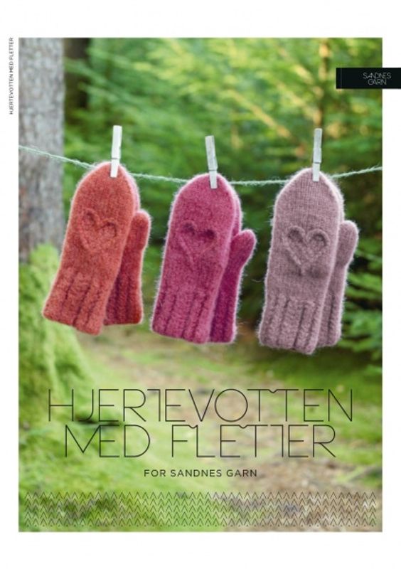 Hjertevotten med fletter
