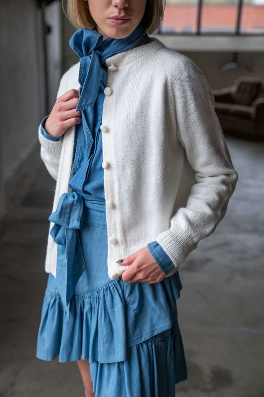 DSA 105-05 Salomé Cardigan, Hvit 