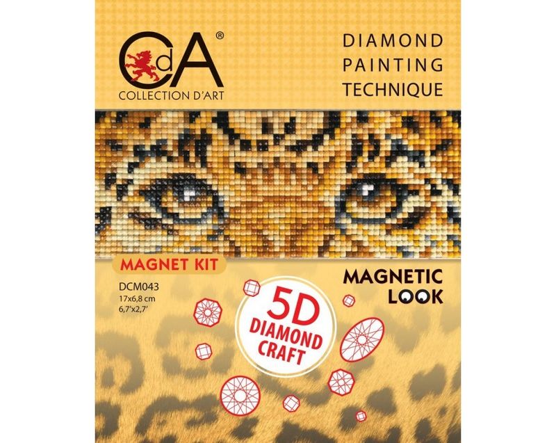 Diamond Painting Leopard Magnet Kit