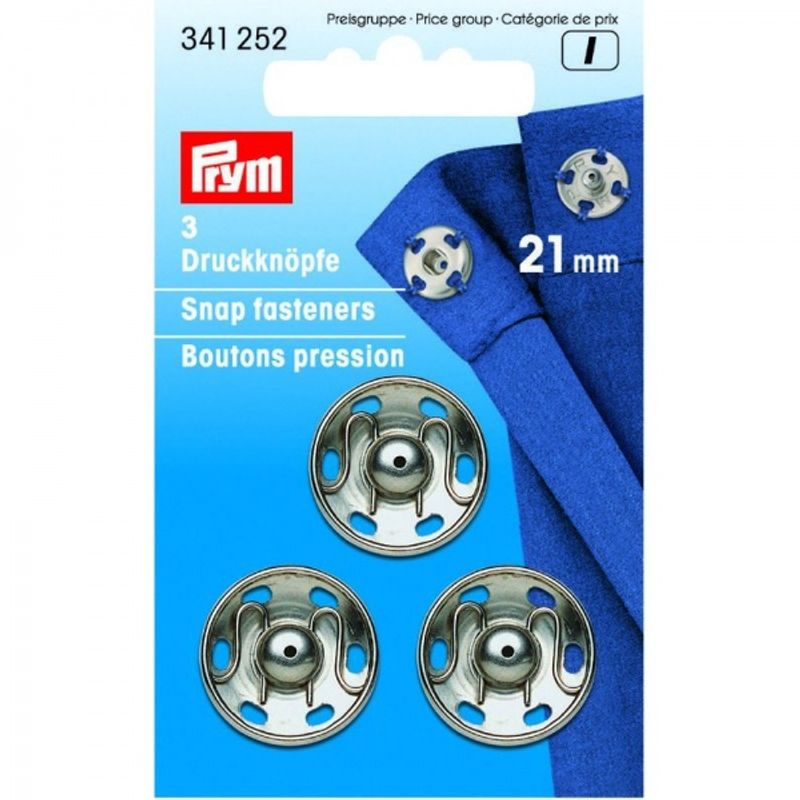 Trykknapper 21 mm -Sølv