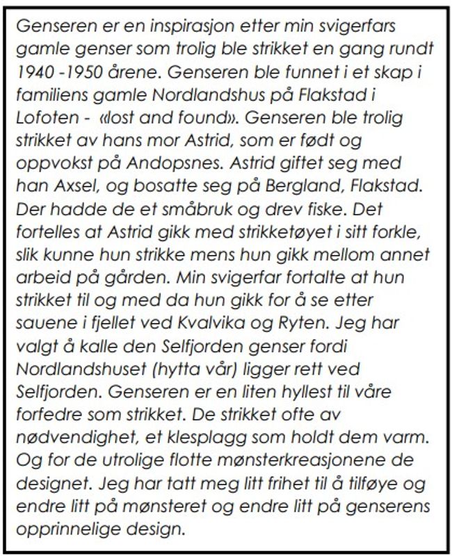 Selfjord Sweater - mørk blågrå