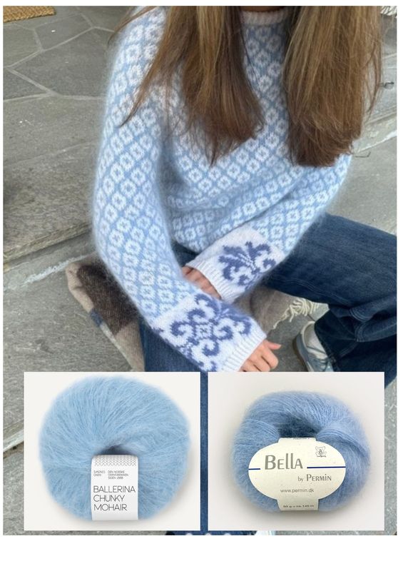 FORHÅNDSBESTILLING Fryd Sweater - Ballerina hvit/blå 