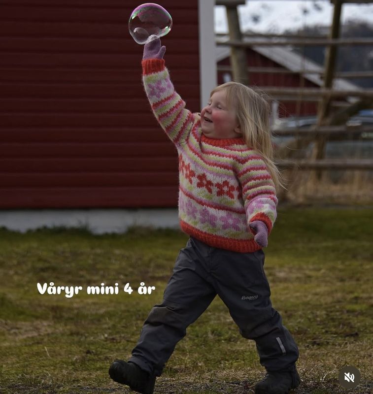 Våryr genser mini - rosa