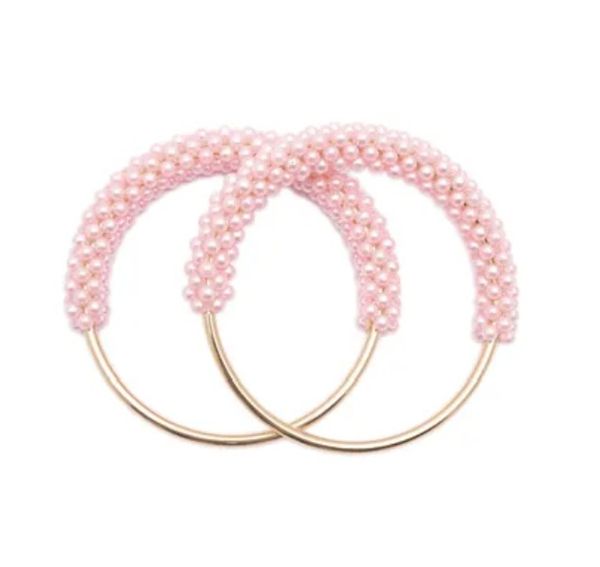 Hovedbilde Veskehåndtak Perler Rosa 