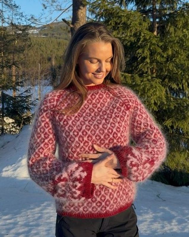 Fryd Sweater - rød/rosa