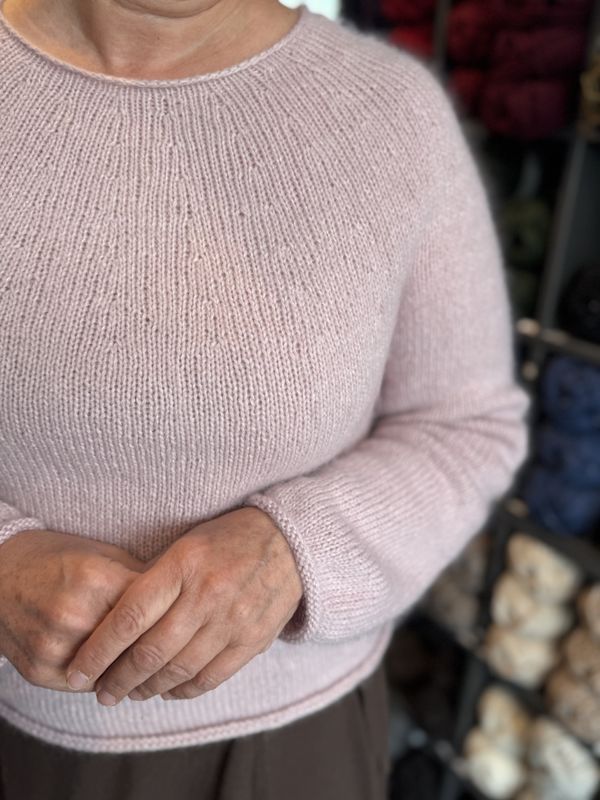 Plain Yoke Blouse - Cashmere og Kid Silk