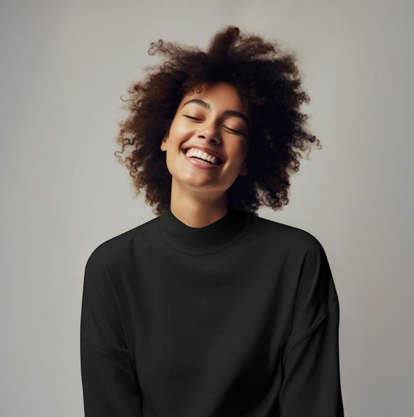 Hovedbilde Merinoull/silke - svart, ...