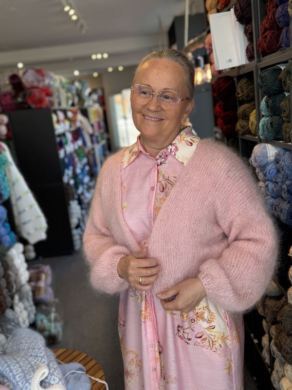 Facile Carigan - Ballerina Chunky Mohair, enkel tråd Rosa