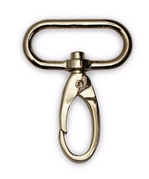 Hovedbilde Karabinkrok 30 x 45 mm, gull
