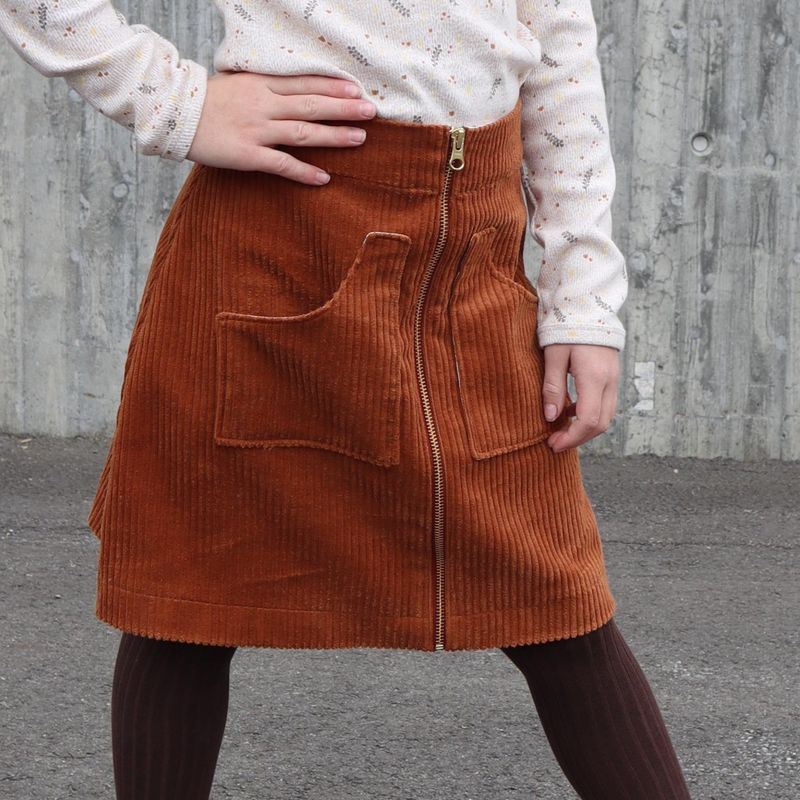 Augusta Zip Høstskjørt, barn (86-170)  Papir 