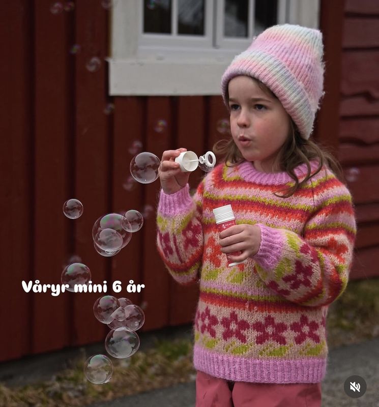 Våryr genser mini - rosa