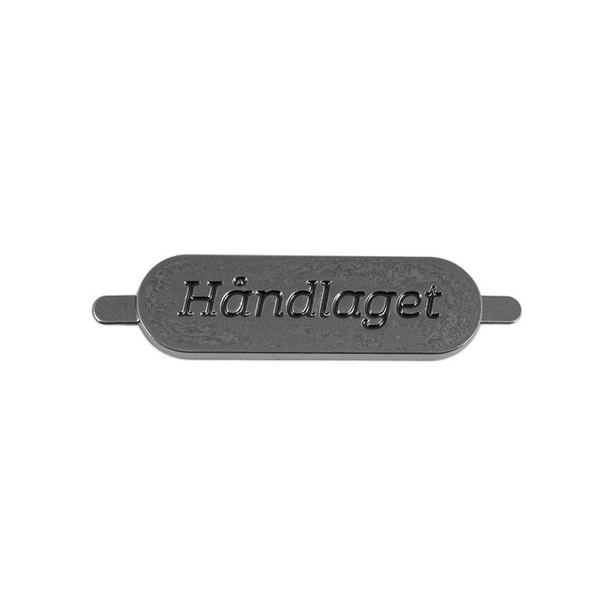 Hovedbilde Merke Metall Sort Oval ...